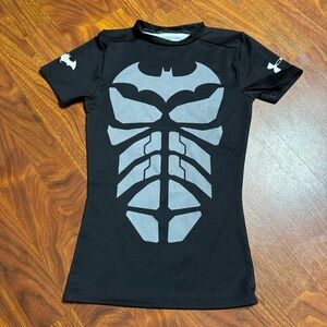 Under Armour Black and Gray Batman Kids Tee